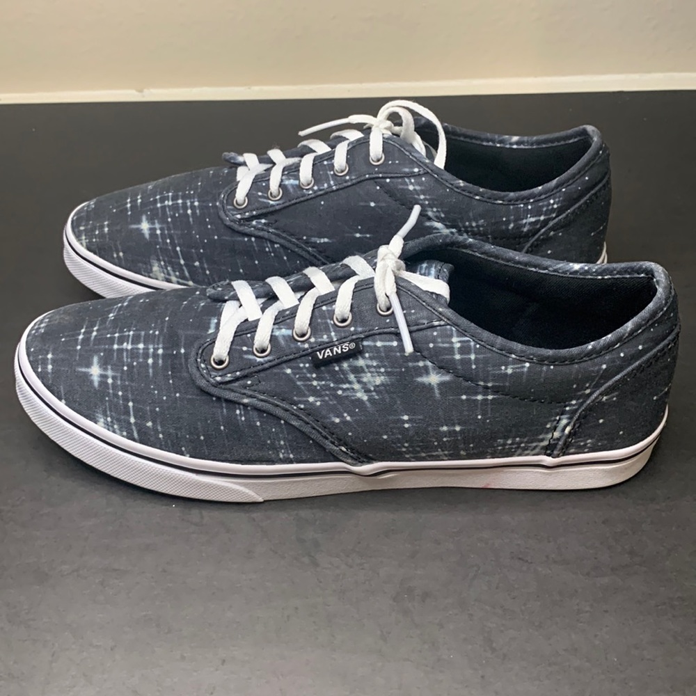 Vans Off The Wall Women's Size 9.5  Galaxy Space Stars Sneakers Shoes Lace Up